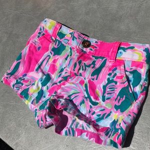 Water color pink shorts